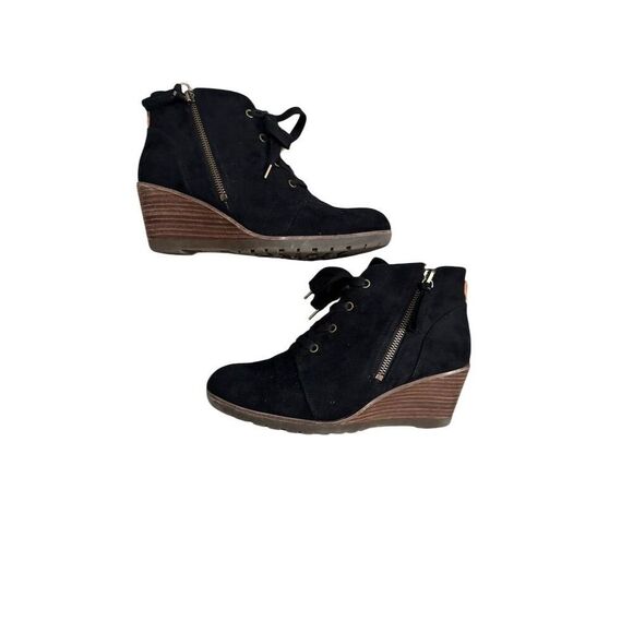 Dr. Scholl's Women's Black Wedge Ankle Bootie Size 8 - Picture 4 of 9